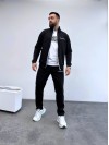 Чоловічий спортивний костюм з лампасами чорного кольору 33063