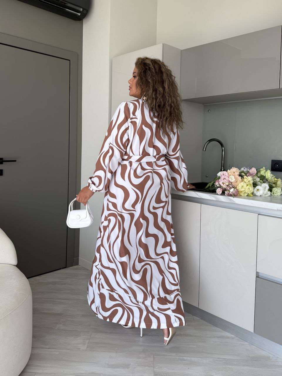 Ніжна сукня міді кавового кольору 33801