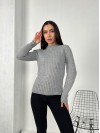 Обтягуючий жіночий светр сiрого кольору 31608