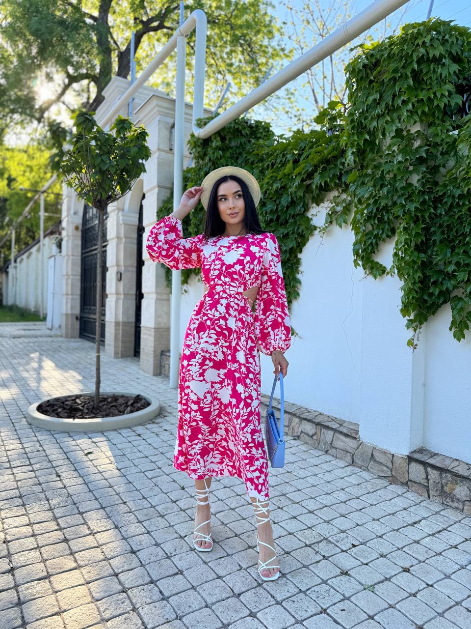 Сукня синього малинового кольору 27834