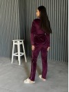 Піжамний костюм бордового кольору 25879 Vo