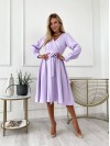 Платье миди с поясом, лавандового цвета 24228