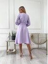 Платье миди с поясом, лавандового цвета 24228