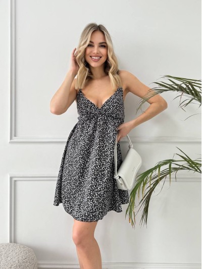 Платье с открытой спинкой чёрного цвета 27029