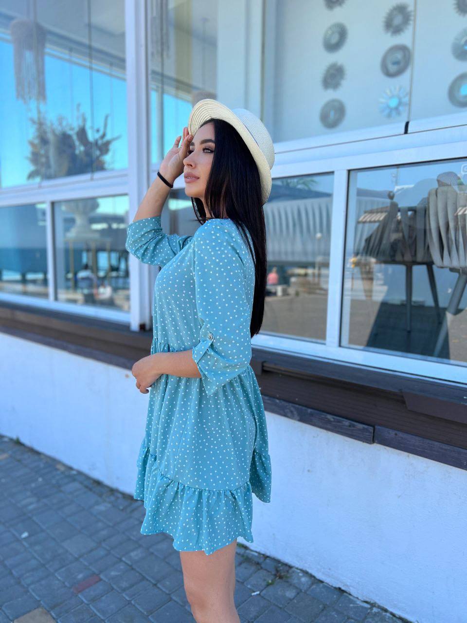 Сукня вільного крою м'ятного кольору 27089