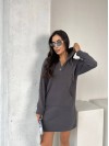 Платье-туника на флисе графитового цвета 29375