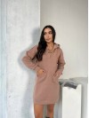 Сукня-туніка на флісі кавового кольору 29376