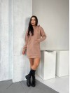 Сукня-туніка на флісі кавового кольору 29376