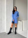 Платье-туника на флисе синего цвета 29373