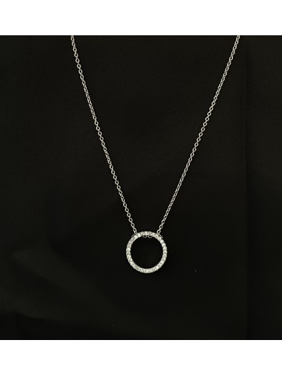 Підвіска Кільце з ланцюжком срібного кольору 32807