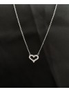 Підвіска Серце з ланцюжком срібного кольору 33046