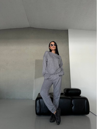 Повсякденний жiночий костюм 2-ка графiтового кольору 35527