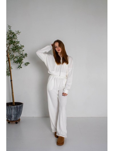 Прогулянковий жiночий костюм з ангори молочного кольору 36097