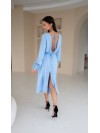 Романтична сукня міді блакитного кольору 29087