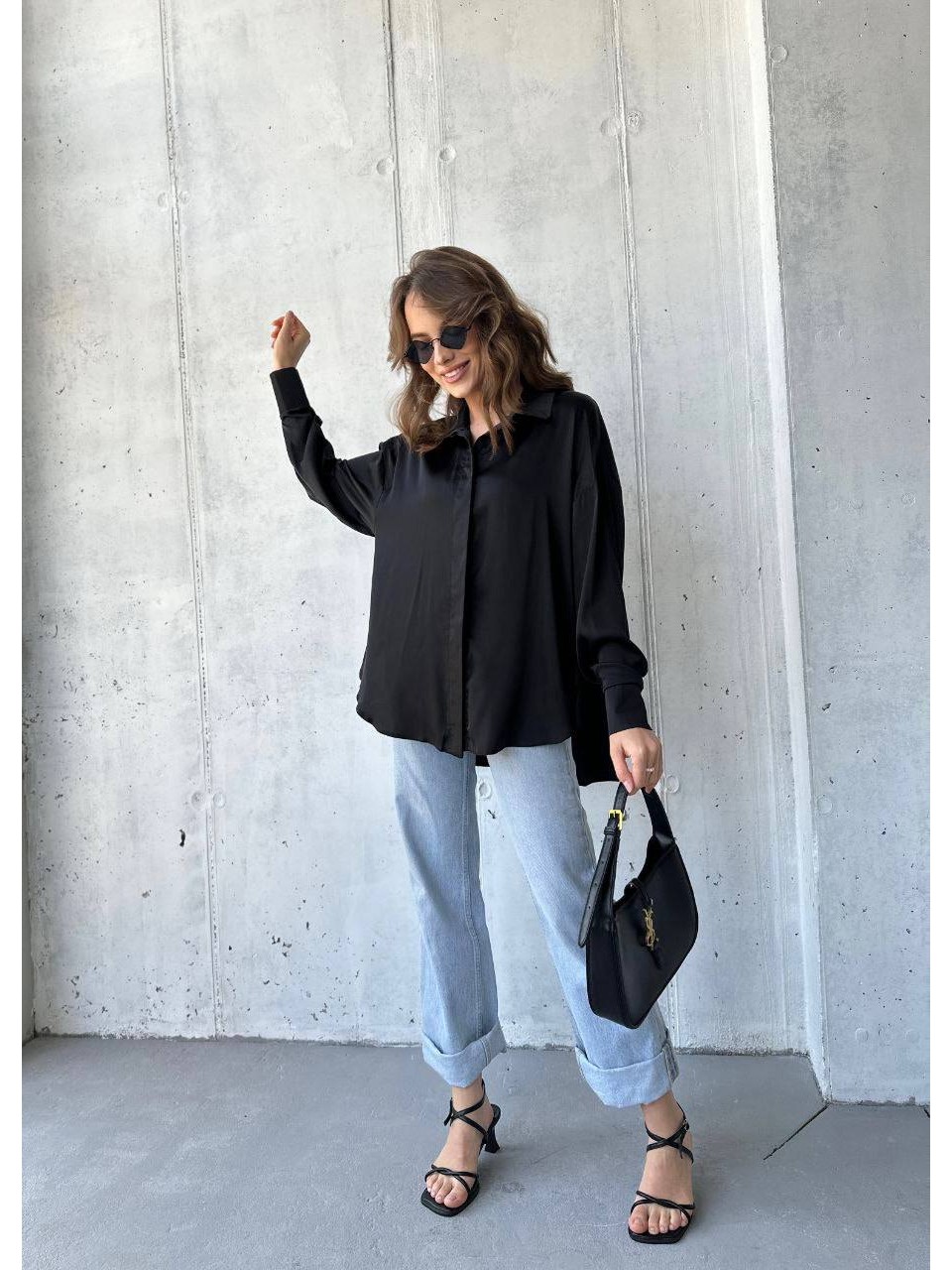 Рубашка чёрного цвета 24767