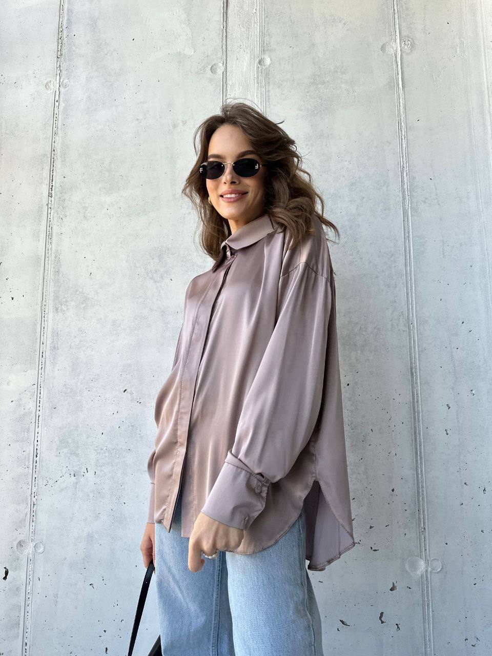 Рубашка цвета светлого капучино 24770