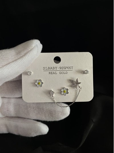 Комплект з 6 гвоздиків срібного кольору 33839