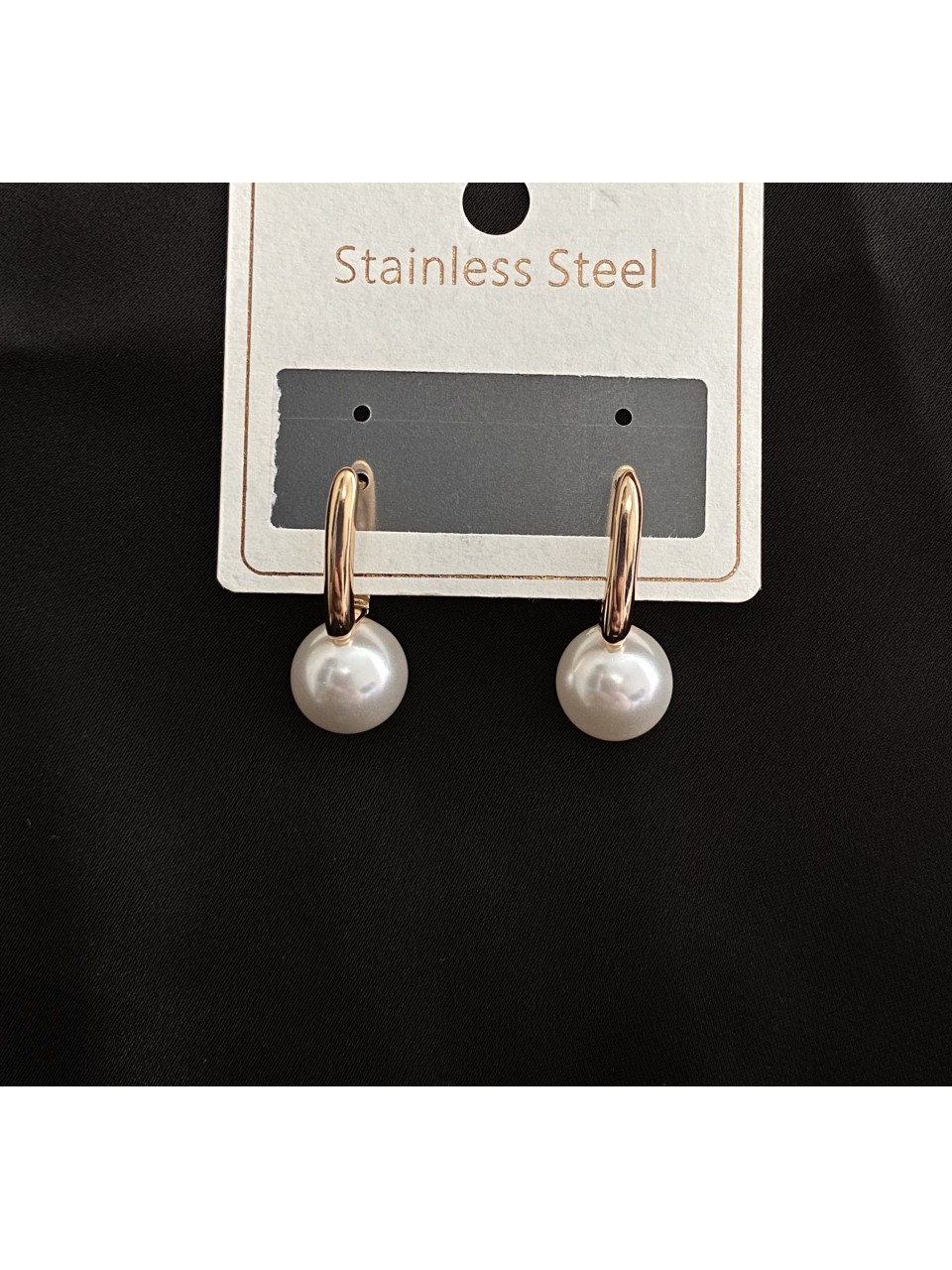 Сережки Перлина золотого кольору 33040