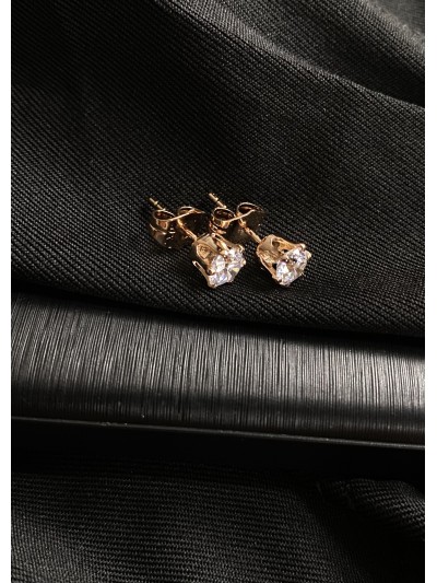 Сережки гвоздики класичні золотого кольору 30612