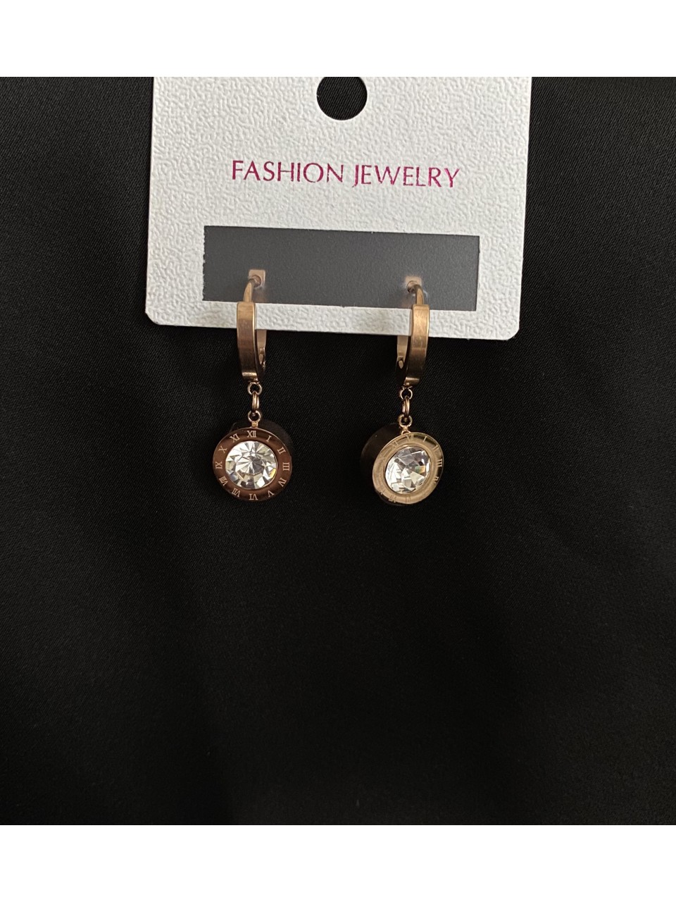 Сережки круглий замок золотого кольору 32081