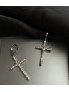 Сережки Хрести срібного кольору 33042