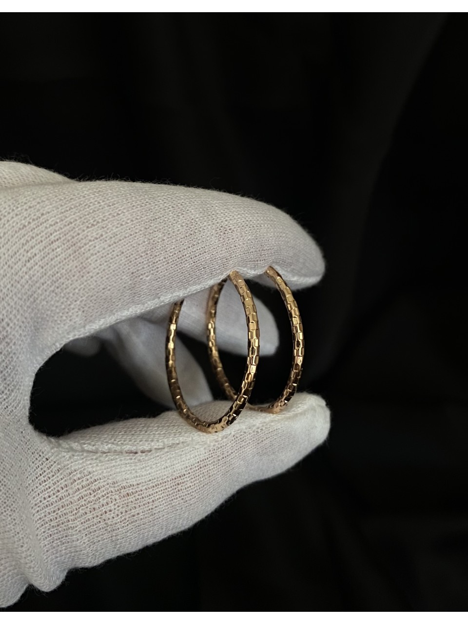 Сережки Кільця золотого кольору 32018