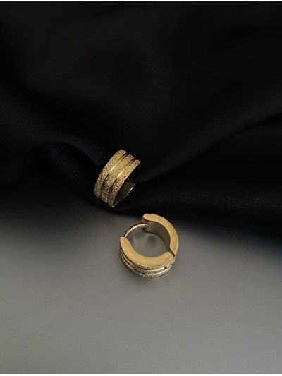 Сережки застібка - кільце золотого кольору 32014