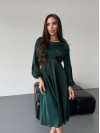 Шовкова сукня міді зеленого кольору 36050