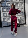 Спортивний велюровий костюм бордового кольору 32189