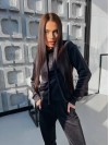 Спортивний велюровий костюм чорного кольору 28727