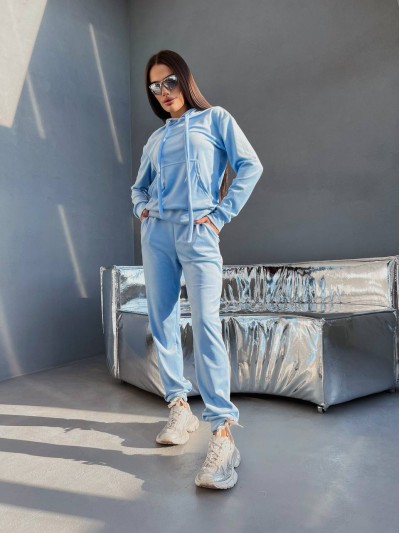 Спортивний велюровий костюм блакитного кольору 28731