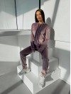 Спортивний велюровий костюм бузкового кольору 28730