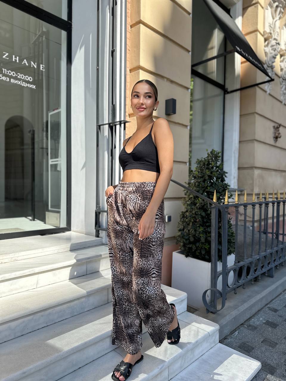 Стильні штани леопардового кольору 28646 ISt