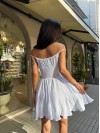 Платье на бретельках мини белого цвета 33780