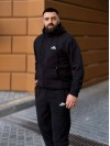 Теплий чоловічий костюм з флiсу чорного кольору 35780