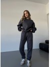 Теплий жiночий костюм графiтового кольору 35626