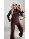 Теплий жiночий костюм кавового кольору 35462