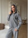 Теплий жiночий костюм з ангори графiтового кольору 35702