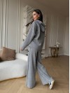 Теплий жiночий костюм з ангори графiтового кольору 35702