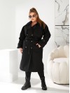 Теплое кашемировое пальто черного цвета 29657