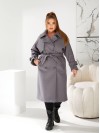 Тепле пальто кашемірове сiрого кольору 29660