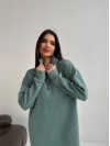 Тепла сукня на флісі фiсташкового кольору 30405
