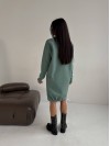 Тепла сукня на флісі фiсташкового кольору 30405