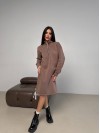 Тепла сукня на флісі кавового кольору 30404