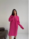Тепла сукня на флісі малинового кольору 30403