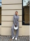 Теплий прогулянковий костюм сiрого кольору 29608