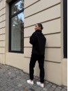 Теплий жіночий костюм чорного кольору 29612