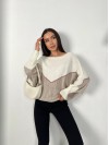 Тонкий жіночий светр молочного кольору 31606