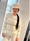 Тонкий женский свитер молочного цвета 31737