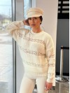 Тонкий женский свитер молочного цвета 31737